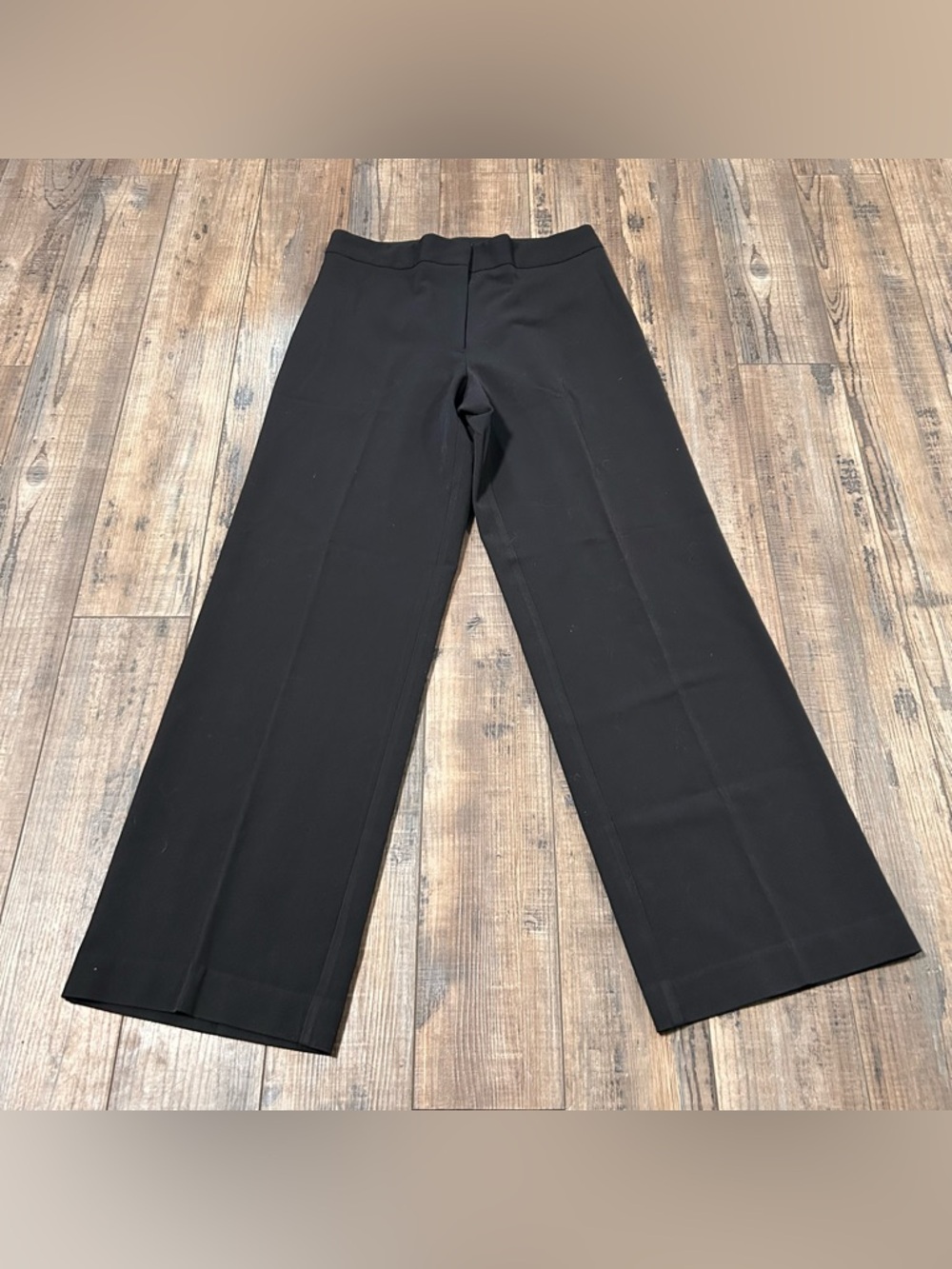 The Limited Stretch Flared Leg Solid Black Dress Pants Size 6